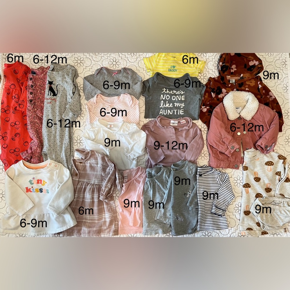 Bundle of Baby Girl Clothing 6m-12m